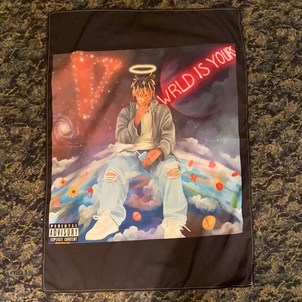 Custom Vlone Juice WRLD tapestry poster.